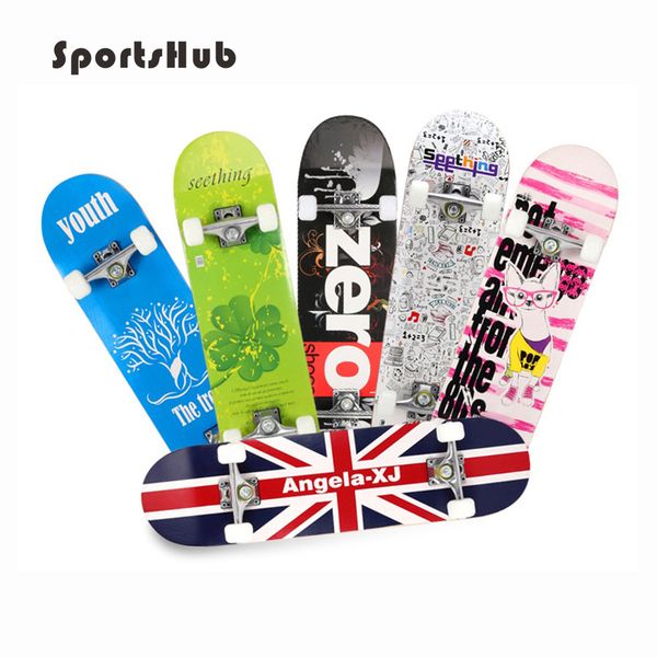 

wholesale-sportshub outdoor professional heat transfer pattern maple wood longboard skateboard for or children o2k0006