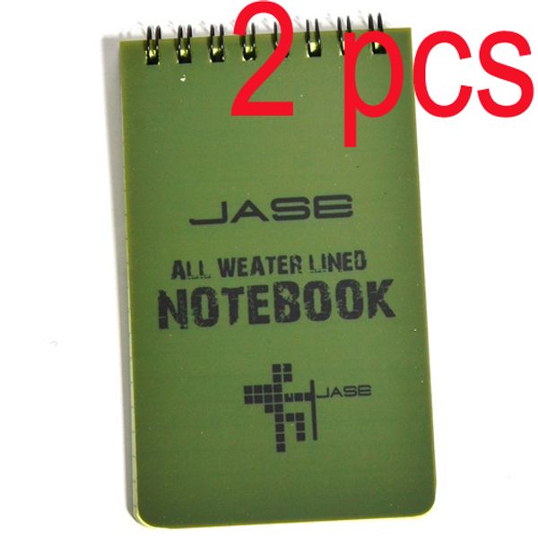 

2 pcs tactical not all-weather all weather notebook waterproof writing paper in rain, Purple;pink