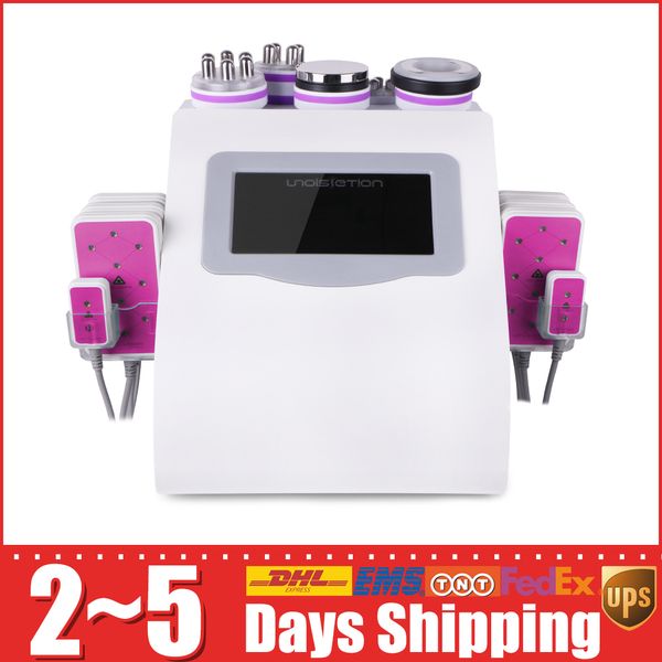 6 in 1 macchina dimagrante cavitazione ad ultrasuoni radiofrequenza LLLT contorno laser perdita di peso rimozione del grasso scolpitura Quipment per salone spa