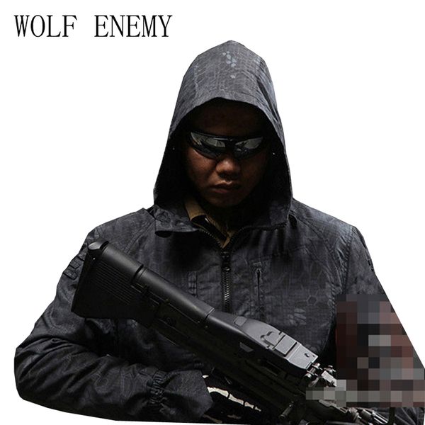 

typhon combat jacket / kryptek jacket/ battle snake jacket coat kryptek rips/ outdoor hunting uniforms, Camo;black