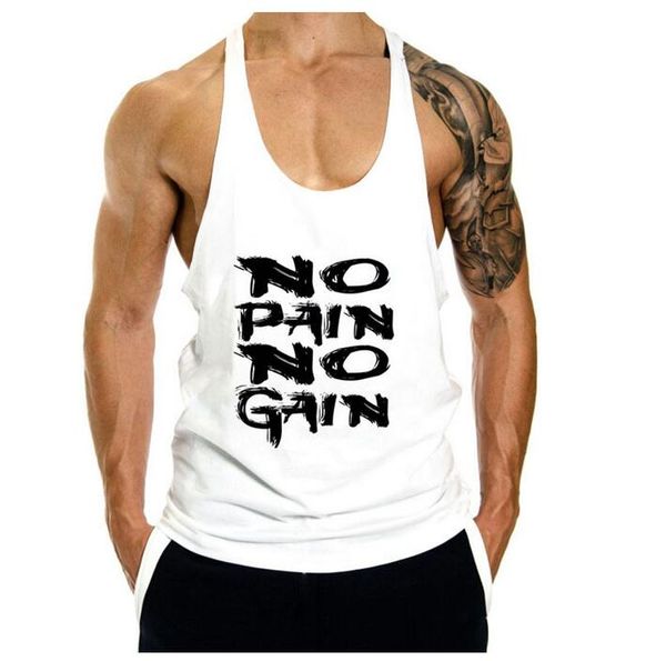 

bodybuilding singlets mens tank shirt fitness men ' golds gyms stringer tank muscle undershirt cotton sleeveless cool vest, White;black