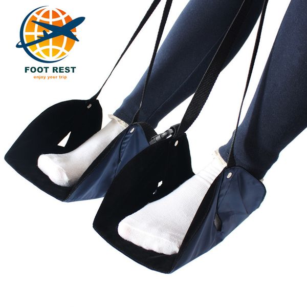 

fashion portable feet hammock rest foot chair care tool cotton knitted footrest flight carry-on foot hammock outdoor rest cot