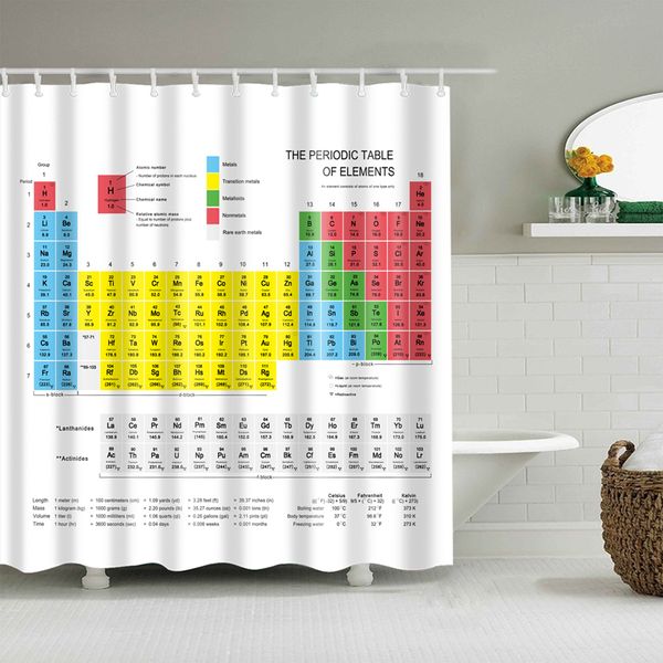 

periodic table of the elements shower curtain mouldproof waterproof polyester washable bath decor shower curtain 150*180 180*180