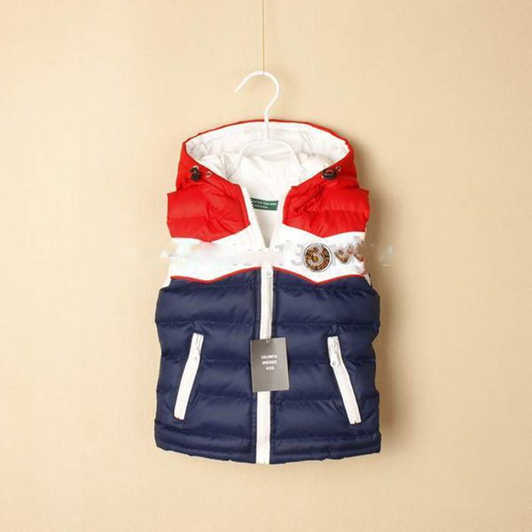 

Retail top quality brand new fashion coat baby/children/kids vests & waistcoats cotton boys vest autumn winter hooded jacket