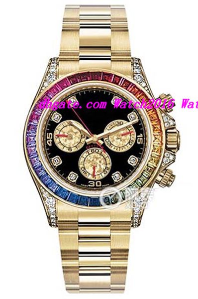 

luxury watches stainless steel bracelet special edition safari diamond gold 116598saco 40mm mechanical automatic movement men's wristwatch