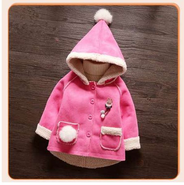 

new style girls spring autumn coat children warm hoodies toddler fur jacket for baby girls kids spring clothes children outwear, Blue;gray
