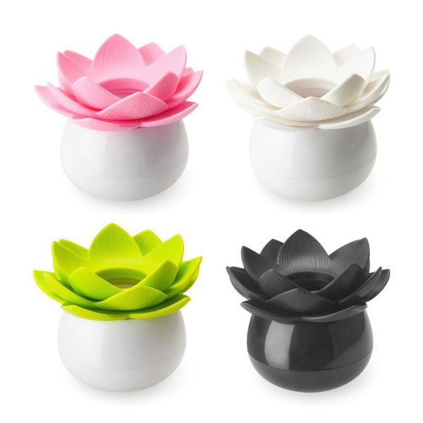 

creative lotus toothpicks holder cotton swab box cotton bud holder case table decorate storage box organizer