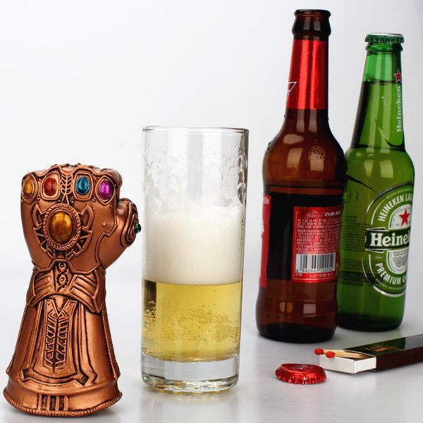 

Creative bottle opener avenger thano infinity gauntlet bottle opener re in metal material clear pvc box packing