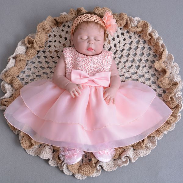 

princesse dress new baby girl baptism dresses baby girls 1 year birthday wear toddler flower christening ball gown summer clothes, Red;yellow