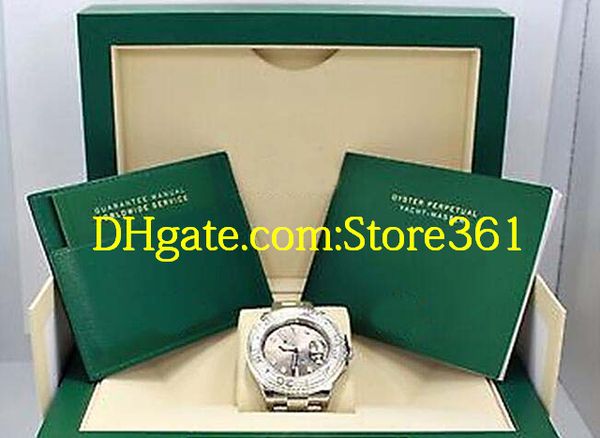 

luxury original box certificate116622 mens steel platinum rhodium dial baby blue hand 40mm mechanical men watches quality, Slivery;brown