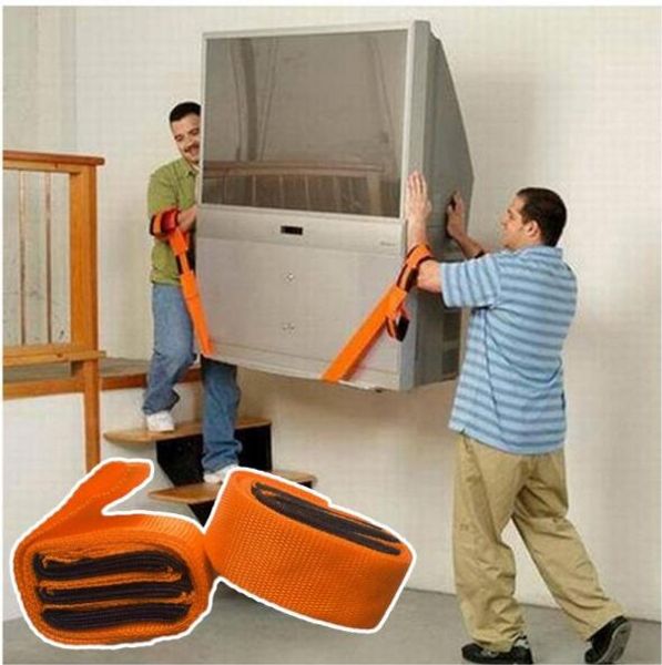

2pcs new lifting moving strap furniture transport belt in wrist straps team straps mover easier conveying carry, Black;white