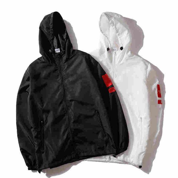 

2018 new women men brand double windbreaker jackets casual mens designer zipper womens streetwear hoodied jackets fashion hoodies jacket, Black;brown