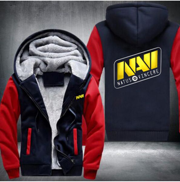 

hooded game team dota 2 jersey natus vincere navi jacket csgo dota2 hoodies men thicken fleece zipper, Black