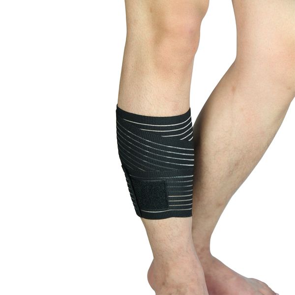 

qh-711 legwarmer flexible elasticity belt spirally-wound sheath calf arm forearm warmer thermal protective gear new in, Black