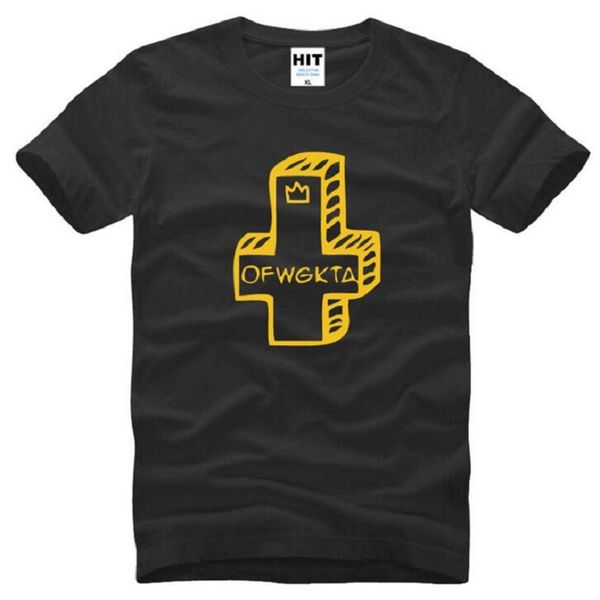 

ofwgkta odd future cross printed t shirts men summer short sleeve o neck cotton men's t shirt new street hip hop tee shirt homme, White;black