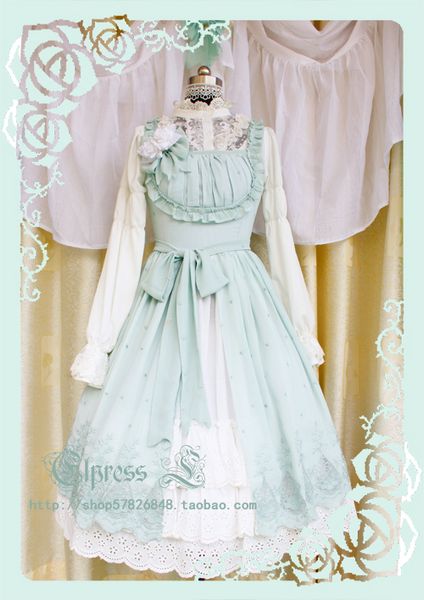 

jsk lolita cute lolita costume garden style lovely print jsk blue, Black;red