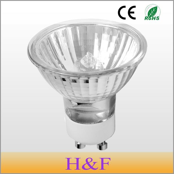 

honeyfly 2pcs/lot dimmable gu10 halogen lamp bulb 50mm 220v 35w 50w 70w halogen spot light cup shape warm white clear glass