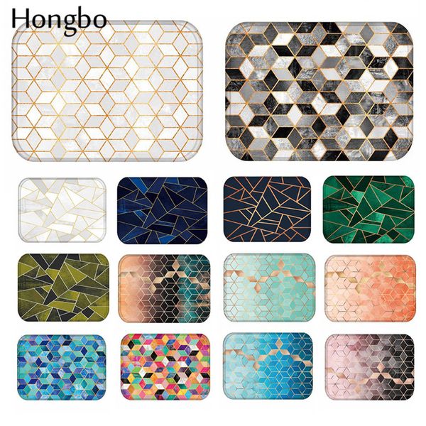 

hongbo 40*60cm geometric pattern anti-slip carpet door mats doormats outdoor kitchen bathroom living room floor mat rug