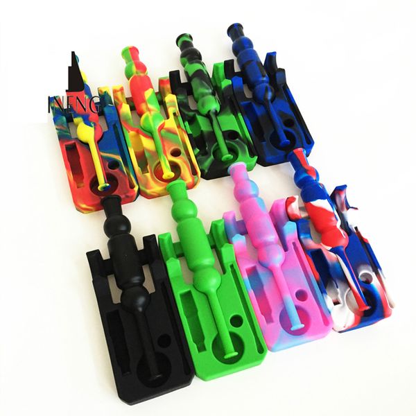 

Creative Tobacco Pipe Silicon Gel Cigarette Pipes Water Hookah Bong Portable Shisha Hand Spoon Pipes Tools