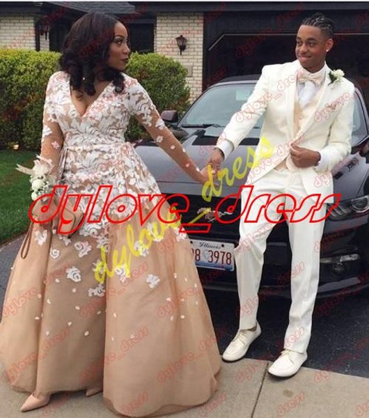 

2021 lace dress long evening gowns long sleeve prom dresses, Black;red