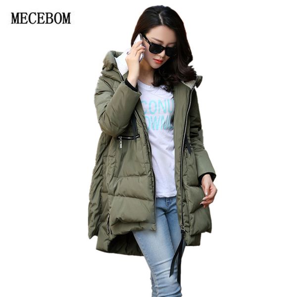 

mecebom 2017 the warmest winter clothing women's thickened clothing women jackets coats down alternative down jacket, Black