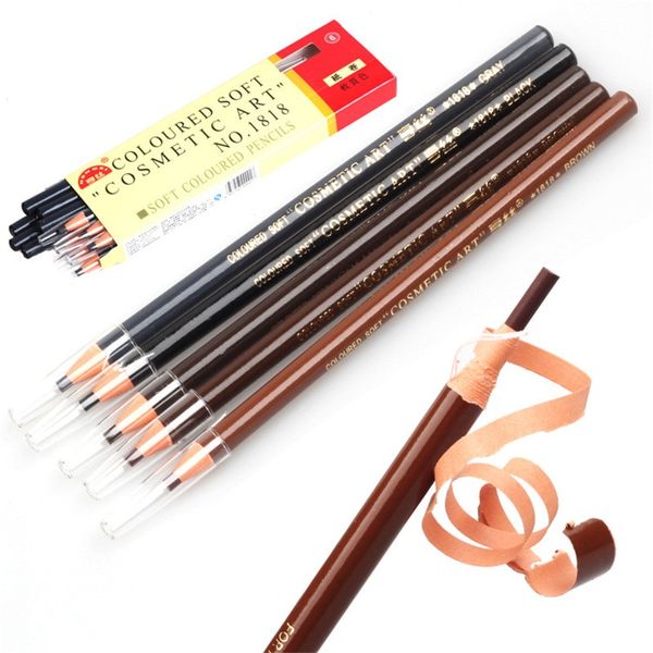 

12pcs/lot brand eyebrow pencil waterproof microblading pen long-lasting eyebrow enhancer easy wear eye brow tint dye makeup tools