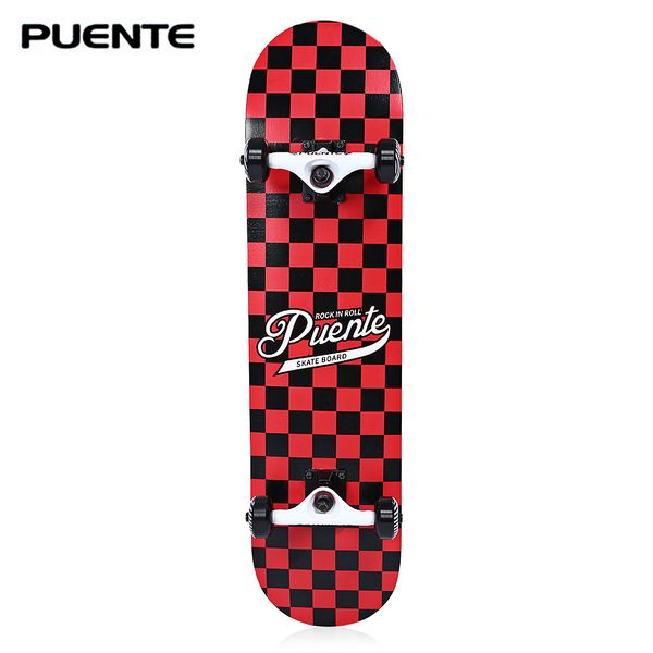 

puente pet - 602 mini cruiser four-wheel double kick deck skateboard with t-shape gadget longboard max laoding 180kg