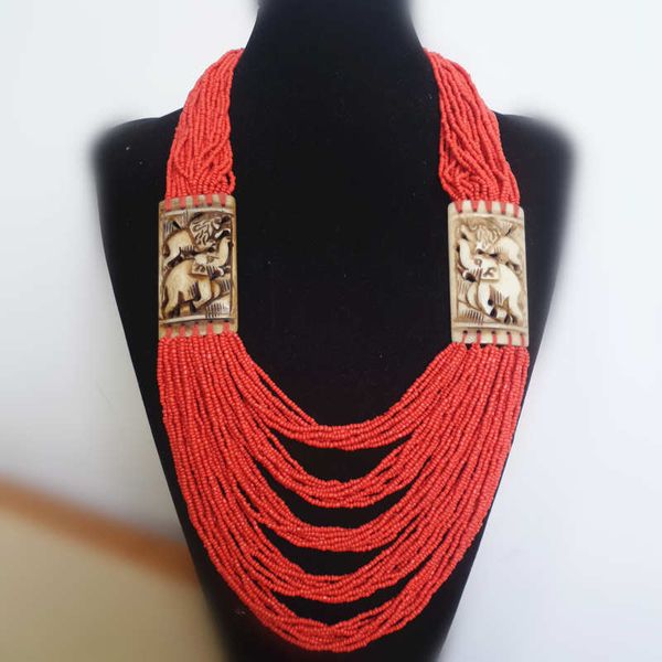 

tnl378 tibetan yak bone hand carved elephants necklace tibet ethnic jewelry, Silver