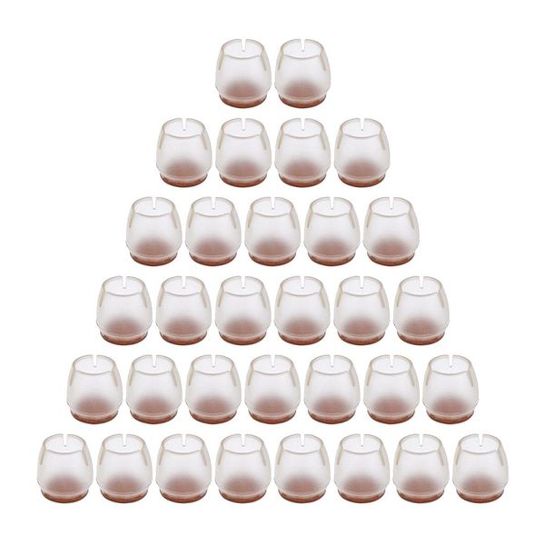

transparent silicone chair leg caps felt pads furniture pad chair leg floor protectors 25mm-29mm