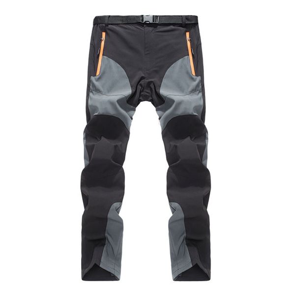 

outdoor apparel men thin summer outdoor quick dry pants wearable splice color thin breathable trousers men hiking camping sports pants, Black;green