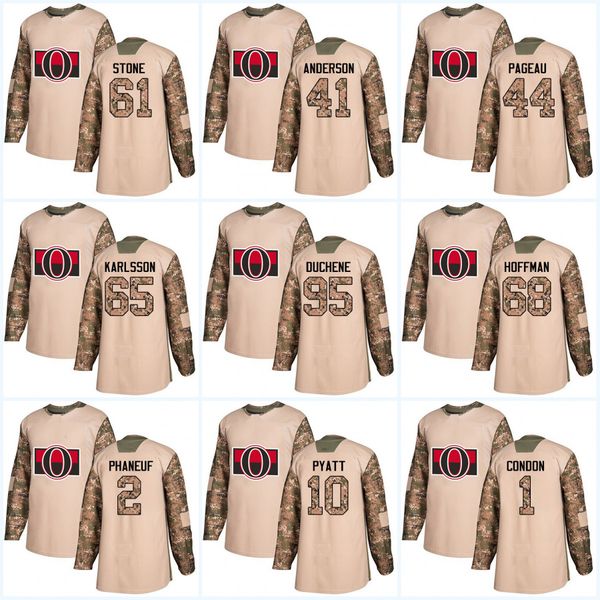 

Womens 2017 Camo Veterans Day Ottawa Senators 95 Matt Duchene 65 Erik Karlsson 61 Mark Stone 41 Craig Anderson 68 Mike Hoffman Hockey jersey