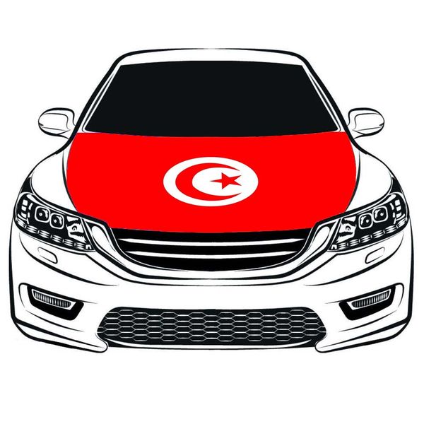 

the world cup football the republic of tunisia flag car hood cover 3.3x5ft 100% polyester,engine flag,elastic fabrics can be washed