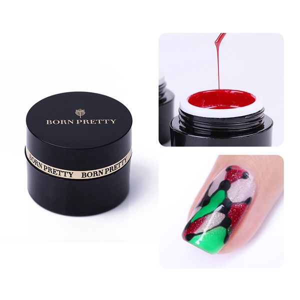 

born pretty elastic drawing gel polish stretch nail art gel polish creative diy nail painting varnish tips manicure tools, Red;pink