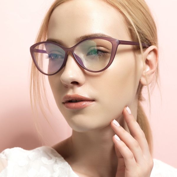 

new retro fashion women cat eye eyeglasses frames clear lens vintage tr90 optical spectacle acetate glasses eyewear frame, Silver