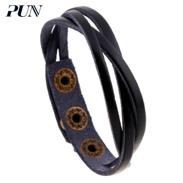 

pun hand chain braslet charm personalized couple leathe braided bracelet female femme male man bracelets bangles braclet punk, Golden;silver