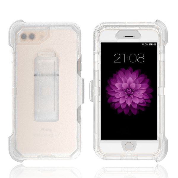 

3 in 1 hybrid rugged clear robot case cover with clip for iphone 11 pro x xs max 8 7 6 plus samsung note 10 s10e s10 s20 plus
