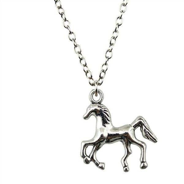 

wysiwyg 5 pieces metal chain necklaces pendants male necklace fashion horse 24x22mm n2-b10462, Silver