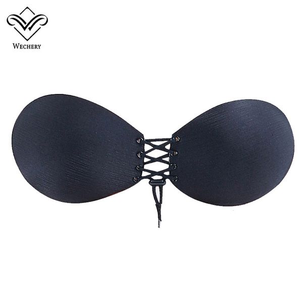 Wechery Reggiseno senza spalline Push Up Bralette Reggiseni sexy per bikini Abito da sposa Donna Reggiseno adesivo invisibile in silicone Soutien Gorge BH