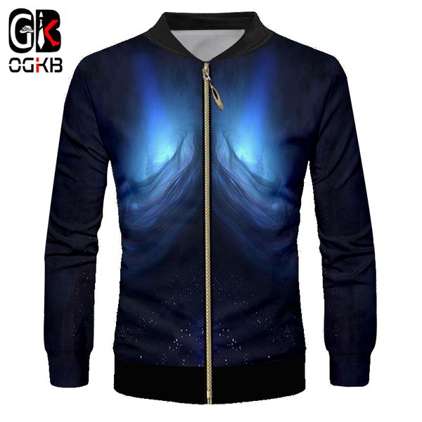 

ogkb new arrival men's casual jackets cool print starry star 3d zip jacket man hiphop sportswear tracksutis zip coat jumpers 6xl, Black;brown