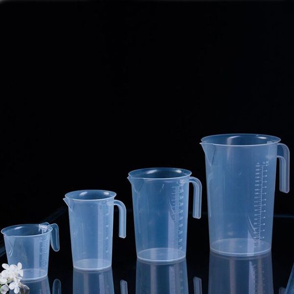 

250ml/500ml/1000ml lab beaker plastic graduated measuring cup with handle household kitchen cooking tool za6553
