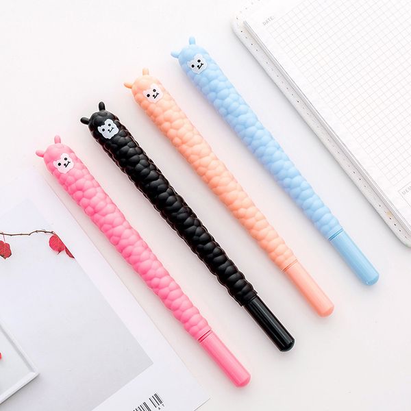 

4 pieces/lot) creative cute cartoon alpaca gel pen student black ink pen korean pens stationery