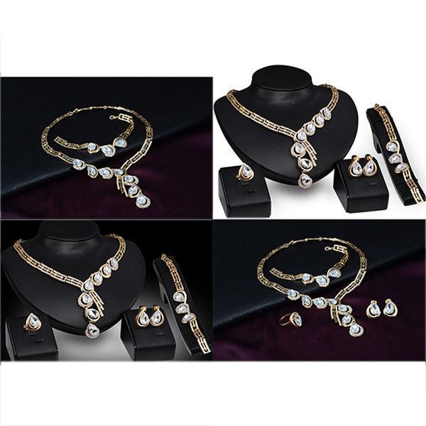 

jewelry gift 4pcs necklace pendant chain and earrings and bracelet, Silver