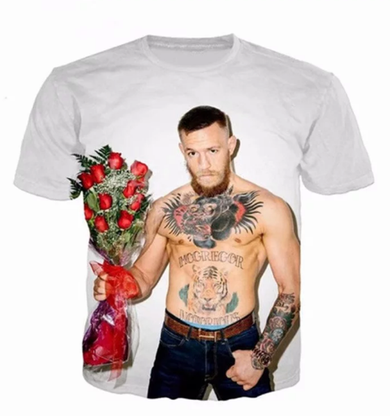 

star conor mcgregor women men new fashion summer funny 3d print crewneck casual t shirt tee q38, White;black