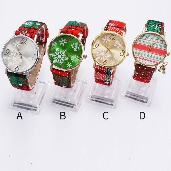 

women christmas pendant watch casual snowflake belt quartz watch 2018 new arrival christmas gift ladies, Slivery;brown