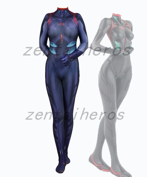 

3d printed rei ayanami neon genesis evangelion superhero lycra zentai rei 3.0 bodysuit halloween cosplay party suit, Black;red