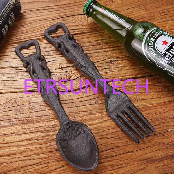 

vintage cast iron bottle opener rustic spoon fork shape beer bottle opener cabin craft decor qw8015