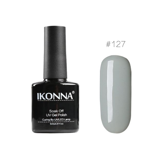 

ikonna#127 8 ml gray white nail polish