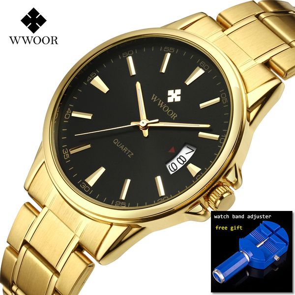 

golden male watch men wristwatches ultra thin gold waterproof mens watches colck man relogio masculino, Slivery;brown