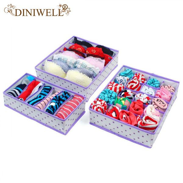

diniwell 4 color home storage underwear bra organizers foldable storage boxes for socks ties lingerie drawer container organiser