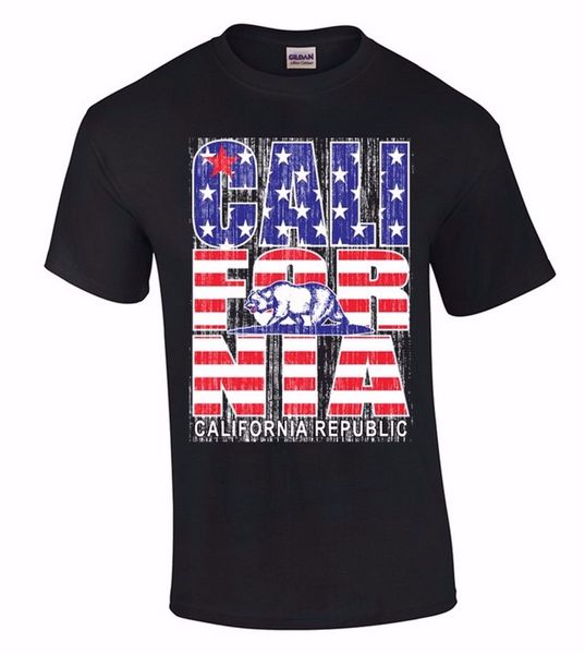 California Republic Bear American Flag Sweatshirt 4th of July